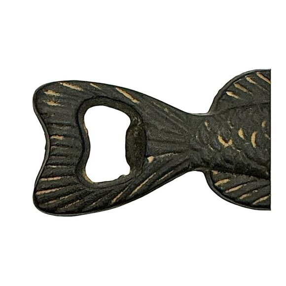 Vintage Antique Cast Iron FISH / SALMON Bottle Opener - 7 Inches - Picture 3 of 3